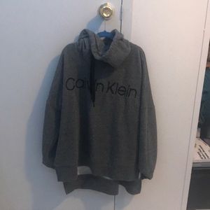 Calvin Klein Sweat Shirt Turtle Neck Hood